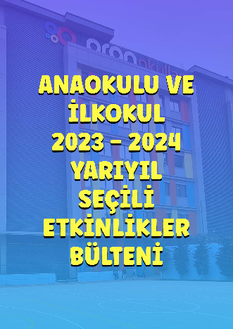 Anaokulu ve İlkokul 2023-2024 1. Yarıyıl Bülteni kapak görseli