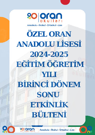 Oran Okulları Lise Etkinlik Bülteni kapak görseli