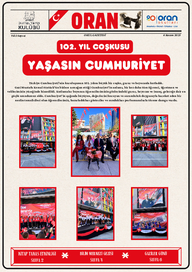 Okul Gazetesi 4. Sayı kapak görseli