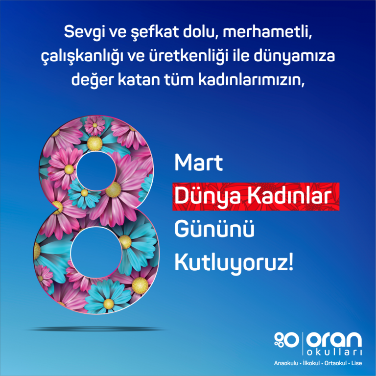 Tüm Kadınlarımızın 8 Mart Dünya Kadınlar Gününü Kutluyoruz.