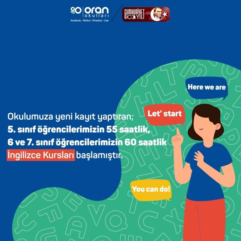 Okulumuza yeni kayıt yaptıran 5,6. ve 7.sınıf öğrencilerimiz için İngilizce Kurslarımız başladı. görseli 1