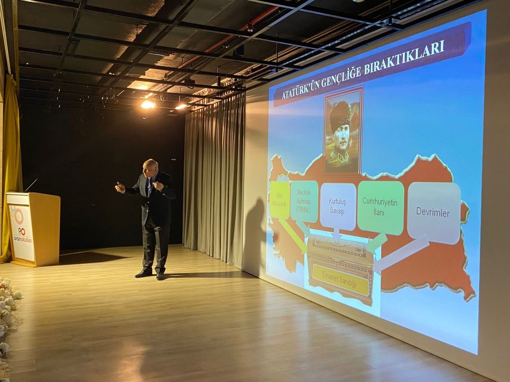 "Atatürk ve Cumhuriyetimizin 100. Yıl Kazanımları" sunumuyla Okan Üniversitesi Öğretim Üyesi Sayın Dr. Mehmet Kılıç'ı ağırladık görseli 4