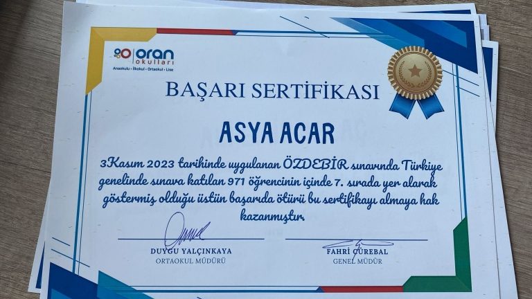 Özdebir Sınavı Başarımız görseli 1