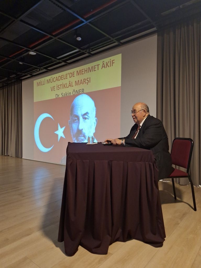 Araştırmacı - Yazar, Sayın Dr. Sakin ÖNER tarafından öğrencilerimize ‘’Milli Mücadele'de Mehmet Akif ve İstiklal Marşı’’ konulu söyleşi gerçekleştirildi. Sayın Dr. Sakin ÖNER'e teşekkürlerimizi sunuyoruz.