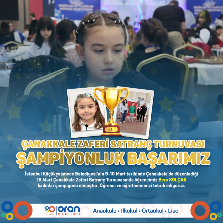 Çanakkale Zaferi Satranç Turnuvası Şampiyonluk Başarımız