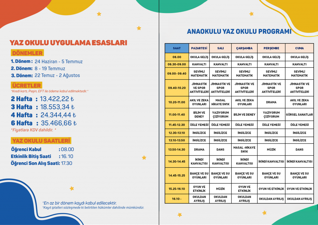2023-2024 4-5 Yaş Yaz Okulumuz Açılıyor görseli 1