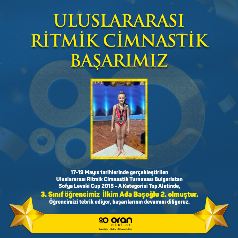 Uluslararası Ritmik Cimnastik Turnuvası'nda 2. Başarımız