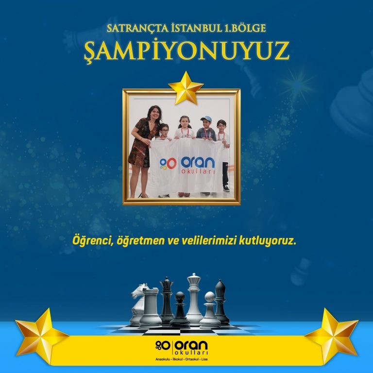 SATRANÇTA İSTANBUL 1. BÖLGE ŞAMPİYONUYUZ görseli 1