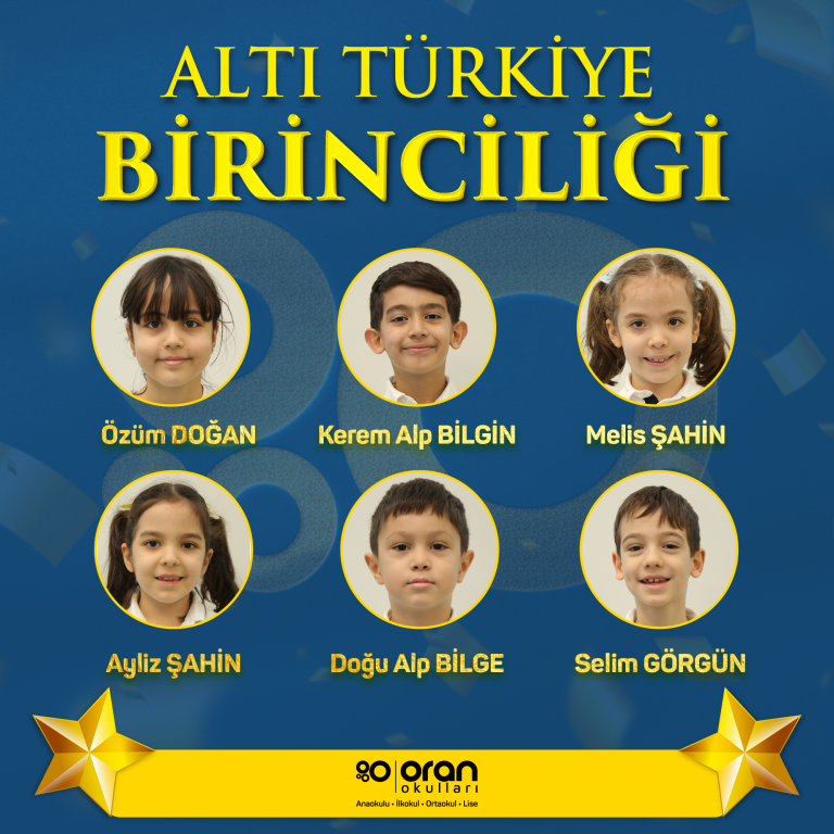 Türkiye genelinde ilkokullarda uygulanan Okulistik Gelişim İzleme ve Değerlendirme sınavında Türkiye birincisi olan öğrencilerimizi ve sınıf öğretmenlerimizi tebrik ediyor başarılarının devamını diliyoruz.