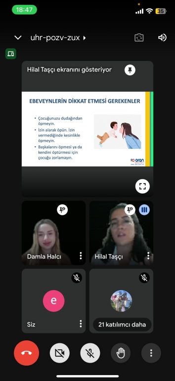 Ana sınıfı ve İlkokul PDR Birimimiz tarafından ana sınıfı ve 1. sınıf velilerimize yönelik Mahremiyet konulu online seminer gerçekleştirildi. görseli 1