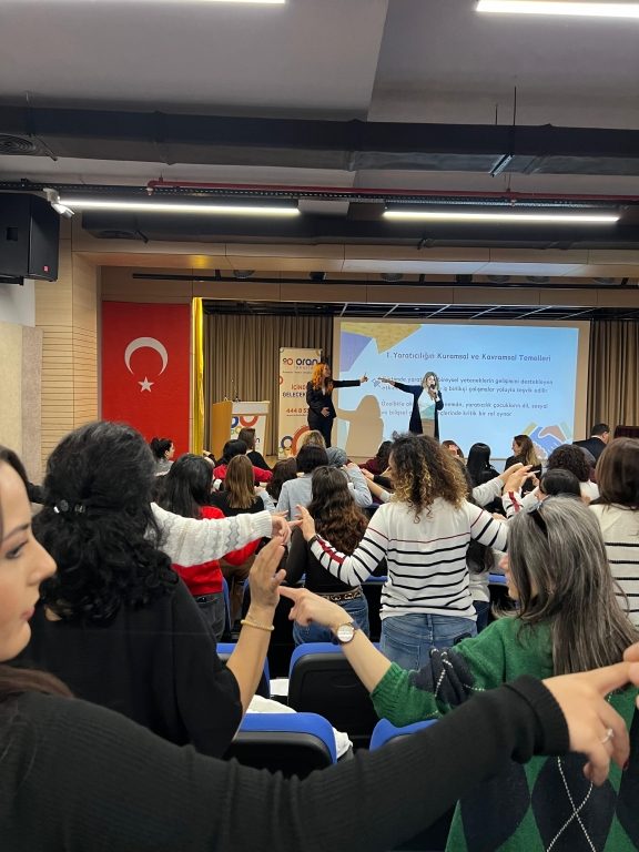 Prof. Dr. Özgül Polat tarafından İstanbul Anadolu Yakası okul öncesi ve rehber öğretmenlere ‘’Yaratıcı Öğretmenlerin Yaratıcı Çocukları’’ konulu uygulamalı eğitim gerçekleştirildi. görseli 4