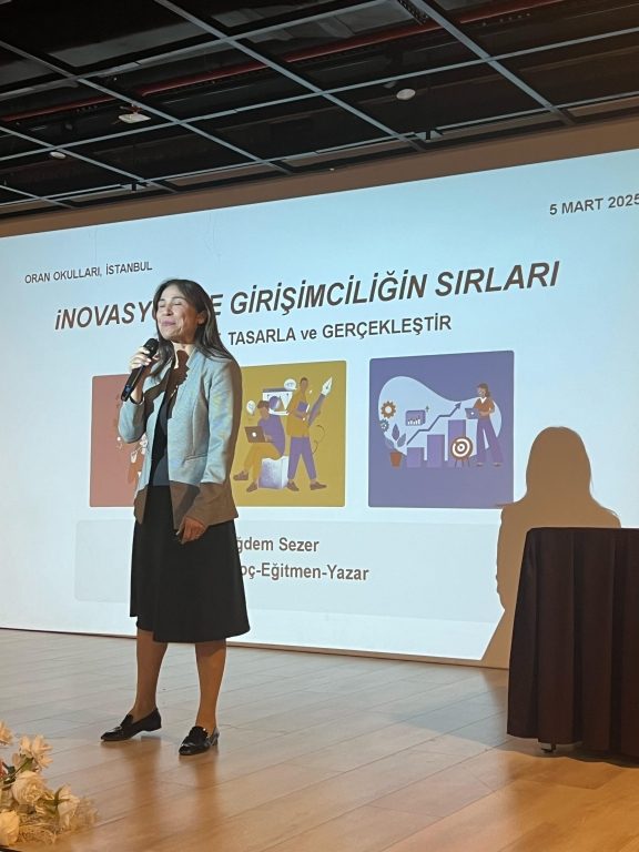 Profesyonel Koç - Eğitmen - Yazar Çiğdem SEZER tarafından ortaokul ve lise öğrencilerimize ‘’Girişimcilik ve İnovasyon Sırlar’’ konulu söyleşi gerçekleştirildi. görseli 16