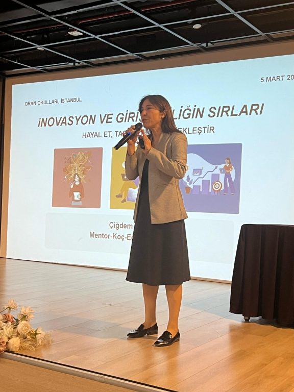 Profesyonel Koç - Eğitmen - Yazar Çiğdem SEZER tarafından ortaokul ve lise öğrencilerimize ‘’Girişimcilik ve İnovasyon Sırlar’’ konulu söyleşi gerçekleştirildi. görseli 17