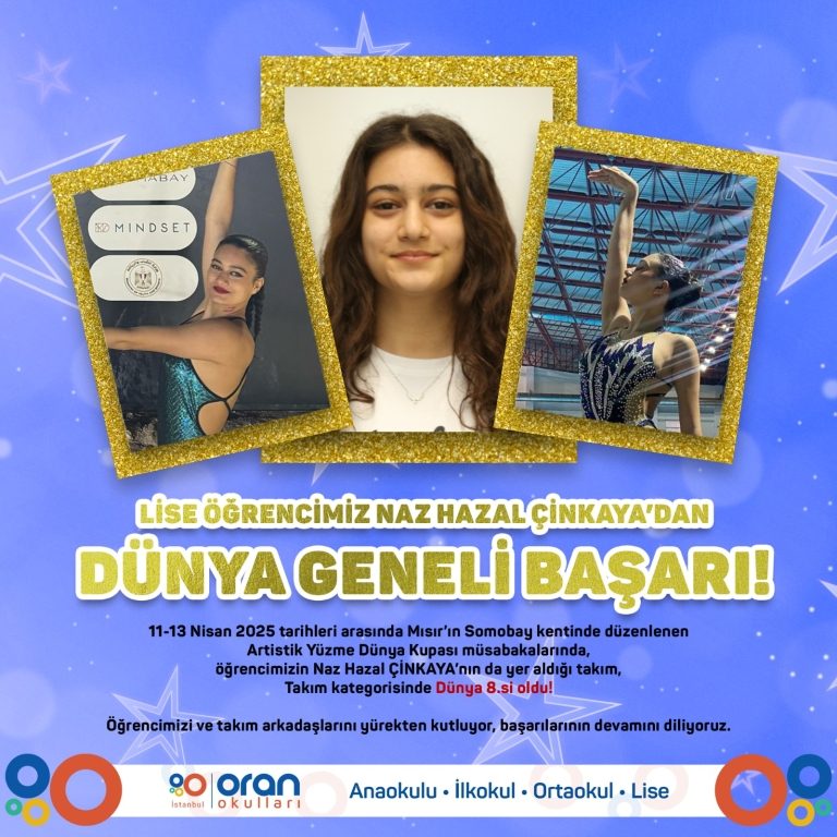 Lise öğrencimiz Naz Hazal Çinkaya’dan dünya geneli başarı!