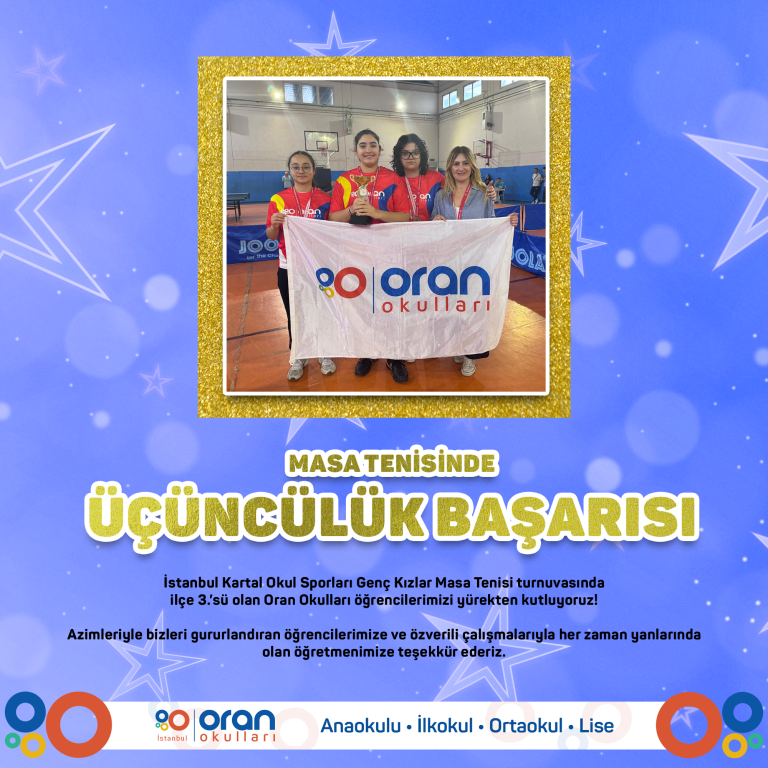 Masa Tenisinde Üçüncülük Başarısı