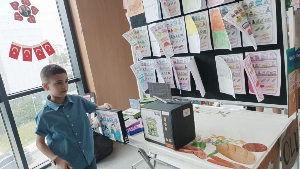 Anaokulu ve İlkokul öğrencilerimiz, Portfolyo Sunumları ve İngilizce Yıl Sonu Sergisi ile yıl boyunca edindikleri bilgi ve becerileri yaratıcı çalışmalarla sergilediler. görseli 3