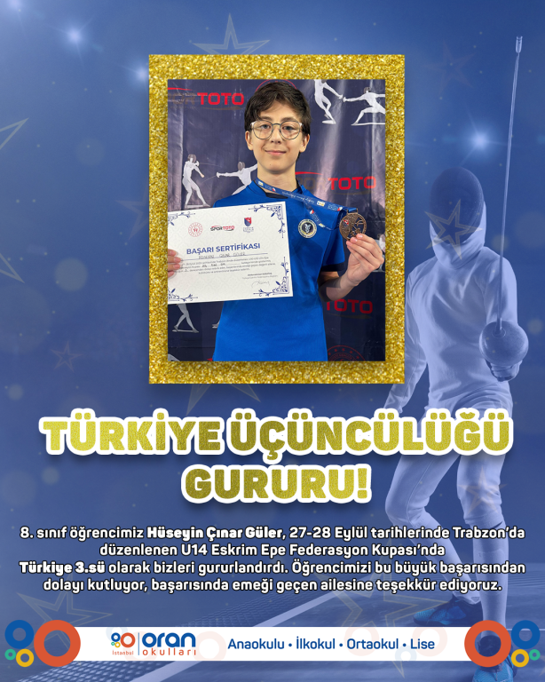 Türkiye Üçüncülüğü Gururu !