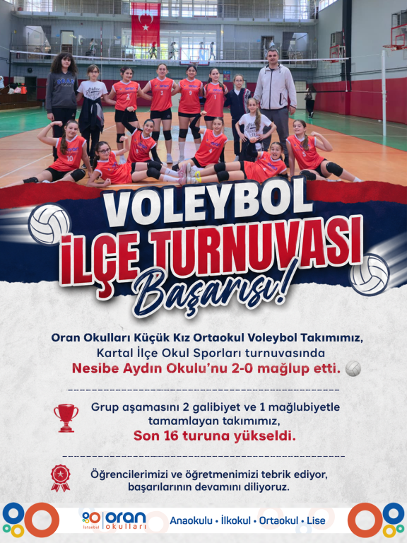 Voleybol İlçe Turnuvası Başarısı!