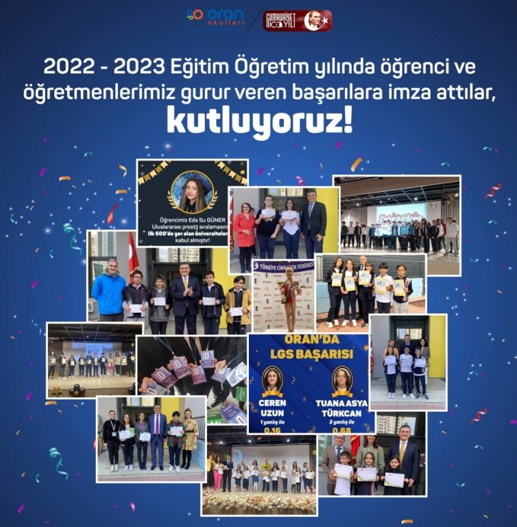 2022 - 2023 Eğitim Öğretim Yılı öğrenci ve öğretmenlerimiz gurur veren başarılara imza attılar, kutluyoruz!